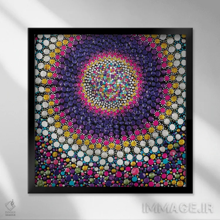 تابلو آبنبات اثر امی داینر - نمای قابدار مشکی