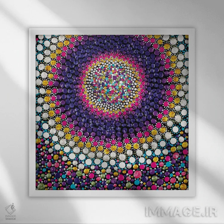 تابلو آبنبات اثر امی داینر - نمای قابدار سفید