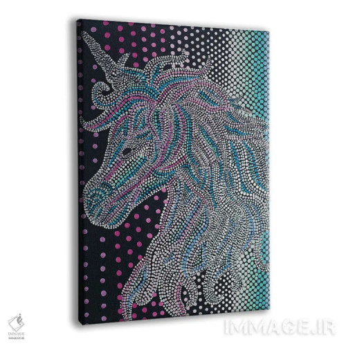 تابلو یونیکورن افسانهای اثر امی داینر - نمای پرسپکتیو محصول