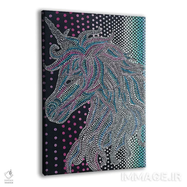 تابلو یونیکورن افسانهای اثر امی داینر - نمای پرسپکتیو محصول