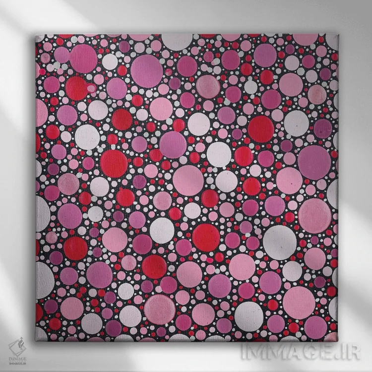 تابلو بهشت صورتی اثر امی داینر - نمای روبهرو روی دیوار