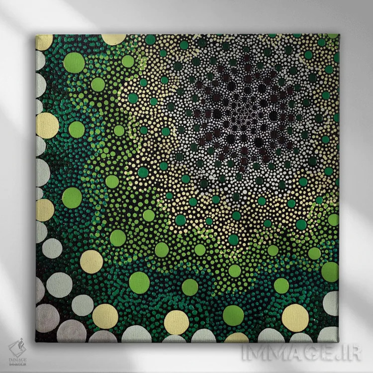 تابلو رنگهای زمینی II اثر امی داینر - نمای روبهرو روی دیوار