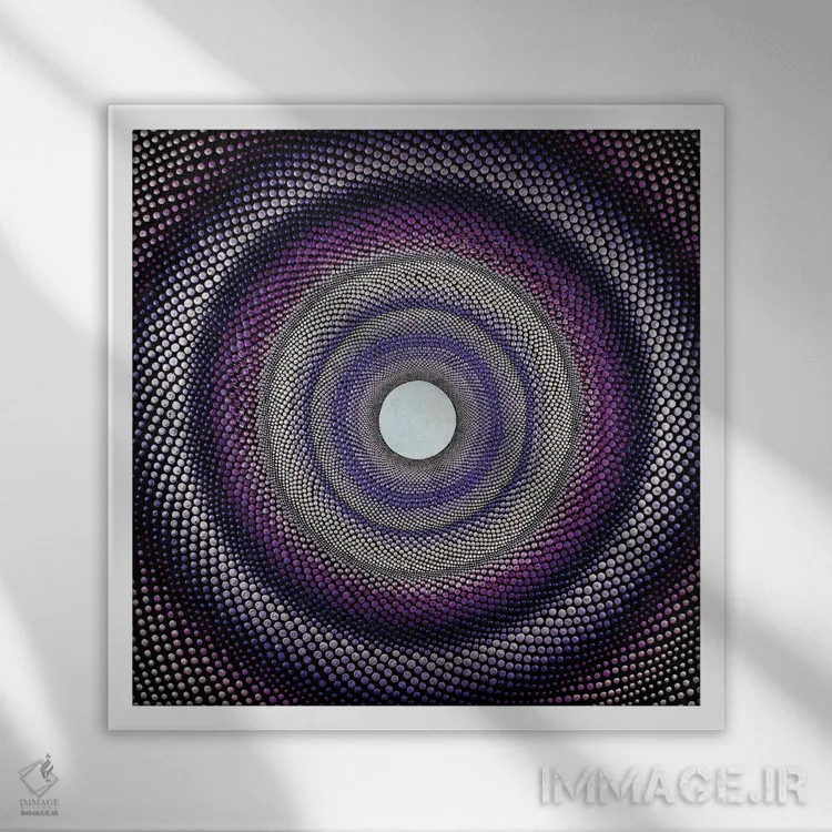 تابلو تونل بنفش اثر امی داینر - نمای قابدار سفید