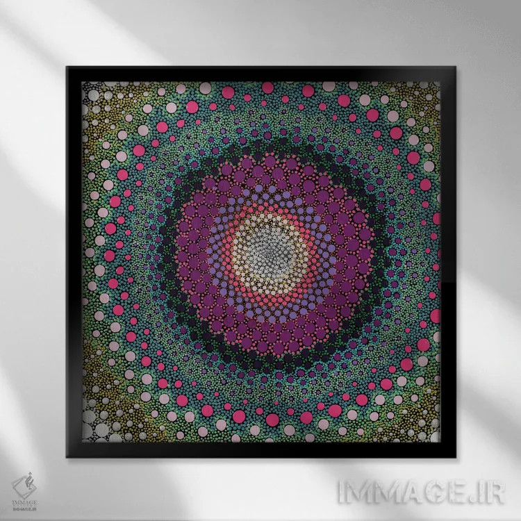 تابلو گرم I اثر امی داینر - نمای قابدار مشکی