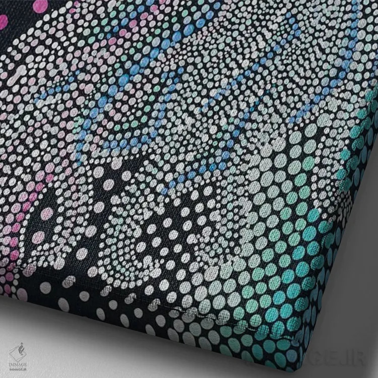 تابلو یونیکورن افسانهای اثر امی داینر - نمای نزدیک بافت بوم