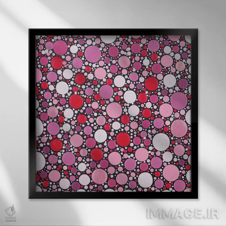 تابلو بهشت صورتی اثر امی داینر - نمای قابدار مشکی