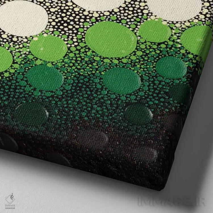 تابلو رنگهای زمینی I اثر امی داینر - نمای نزدیک بافت بوم