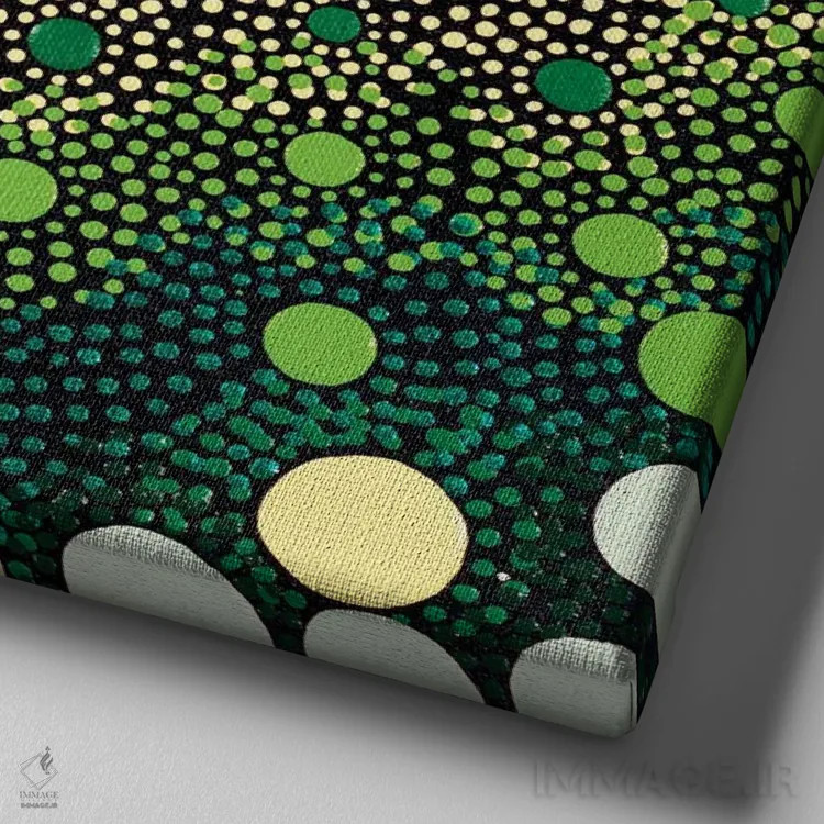 تابلو رنگهای زمینی II اثر امی داینر - نمای نزدیک بافت بوم