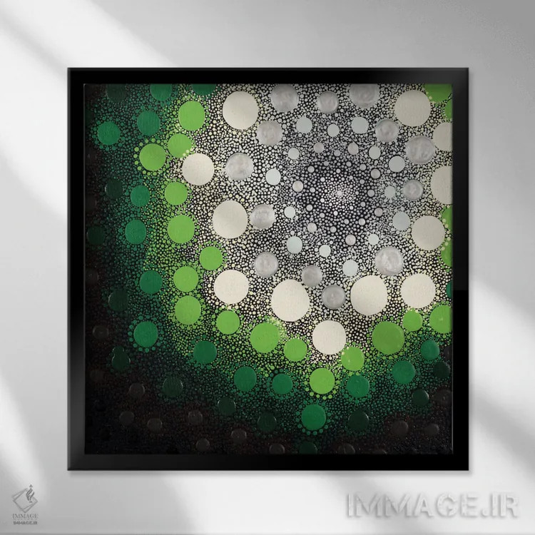 تابلو رنگهای زمینی I اثر امی داینر - نمای قابدار مشکی