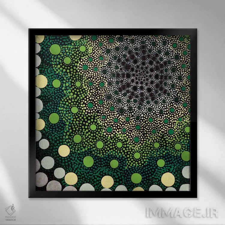 تابلو رنگهای زمینی II اثر امی داینر - نمای قابدار مشکی