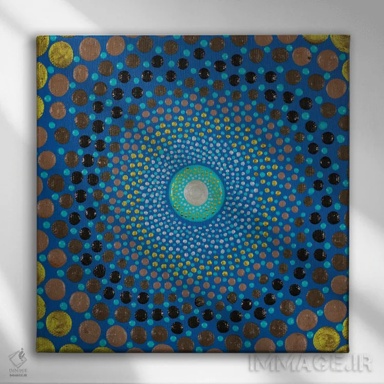 تابلو پرتوهای درخشان اثر امی داینر - نمای روبهرو روی دیوار