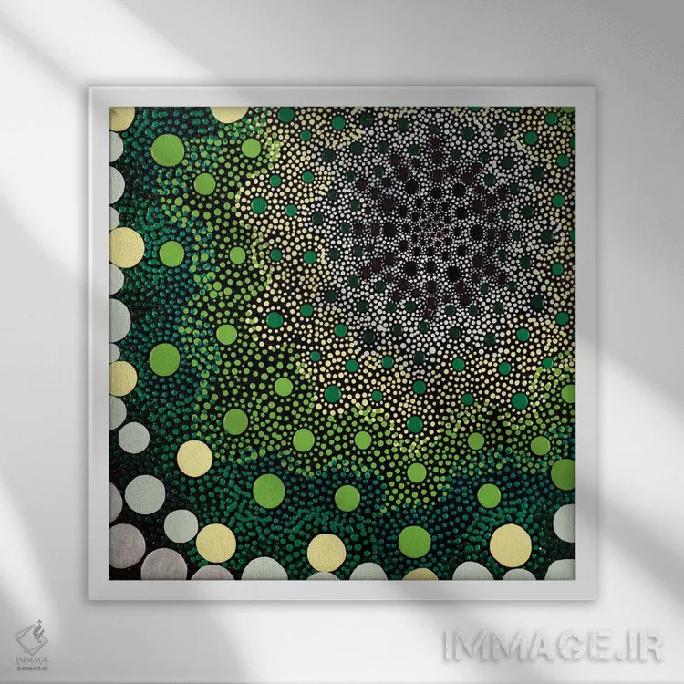 تابلو رنگهای زمینی II اثر امی داینر - نمای قابدار سفید