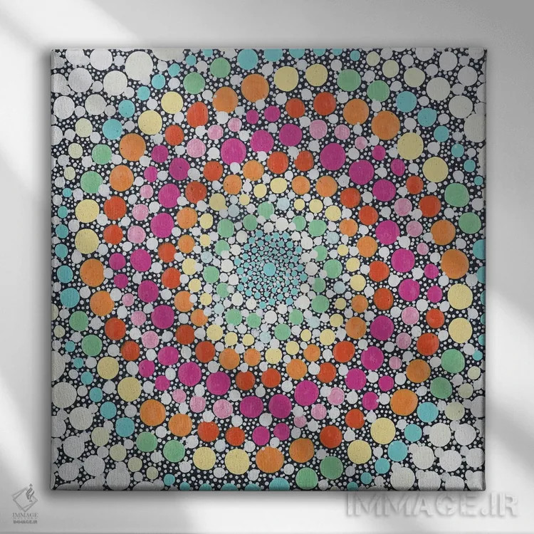 تابلو آبنبات چوبی، آبنبات چوبی اثر امی داینر - نمای روبهرو روی دیوار