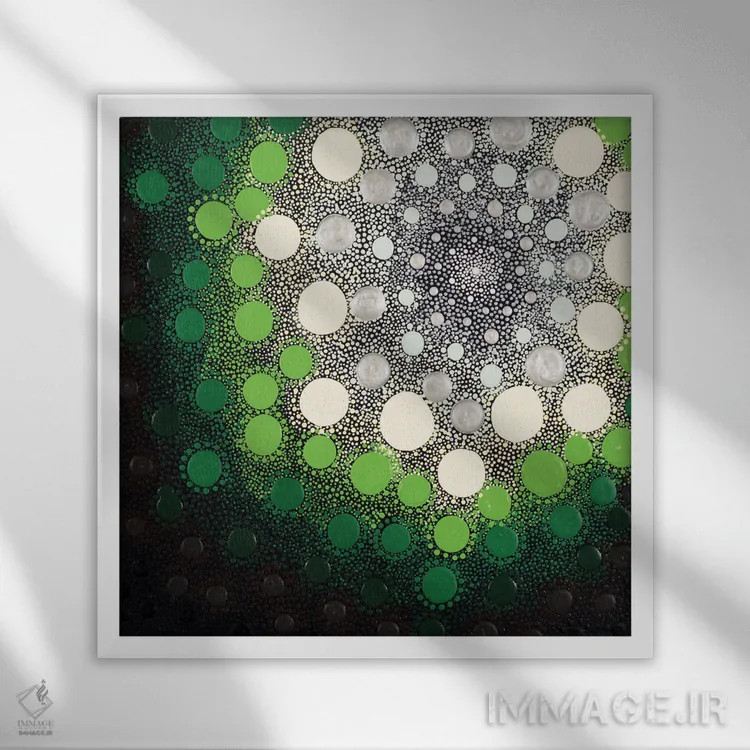 تابلو رنگهای زمینی I اثر امی داینر - نمای قابدار سفید