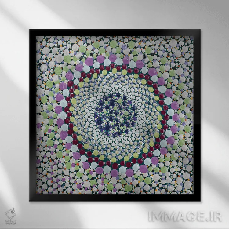 تابلو درخشان/خیرهکننده اثر امی داینر - نمای قابدار مشکی