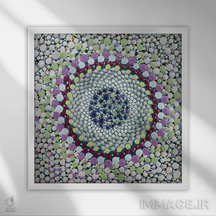 تابلو درخشان/خیرهکننده اثر امی داینر - نمای قابدار سفید