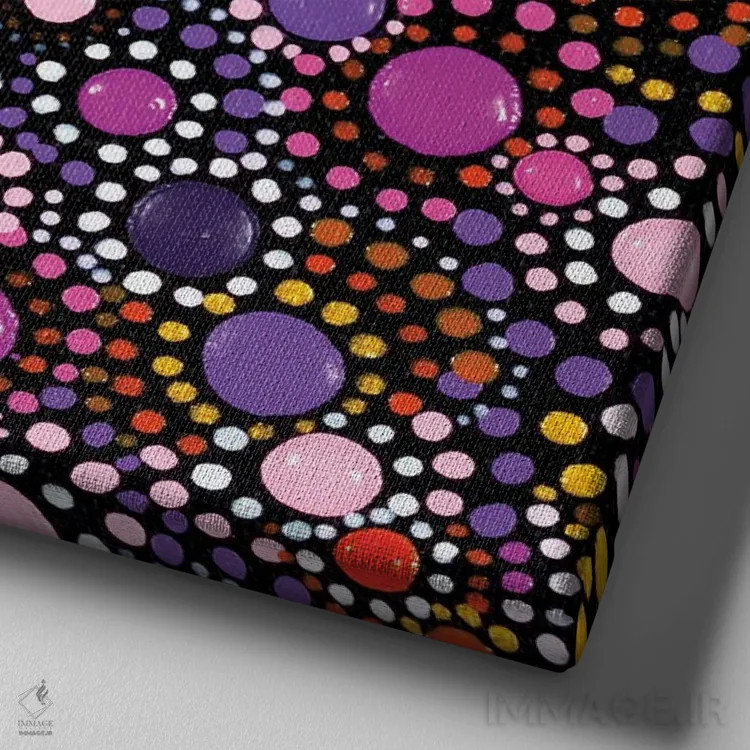 تابلو مسحورکننده اثر امی داینر - نمای نزدیک بافت بوم