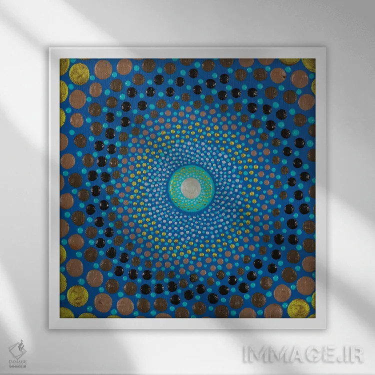 تابلو پرتوهای درخشان اثر امی داینر - نمای قابدار سفید