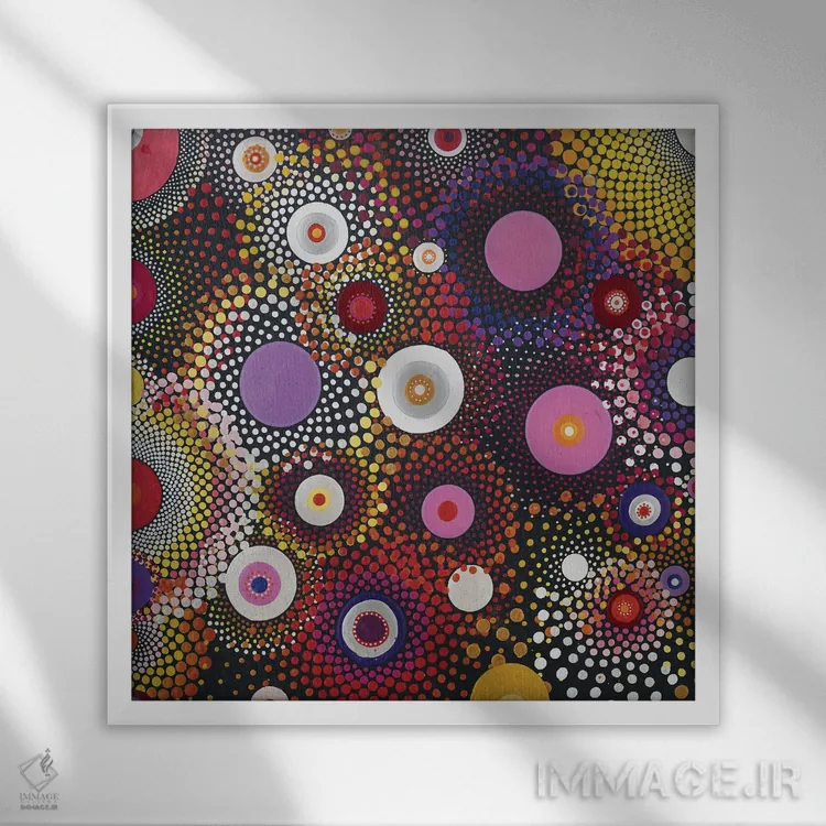 تابلو غروبها اثر امی داینر - نمای قابدار سفید