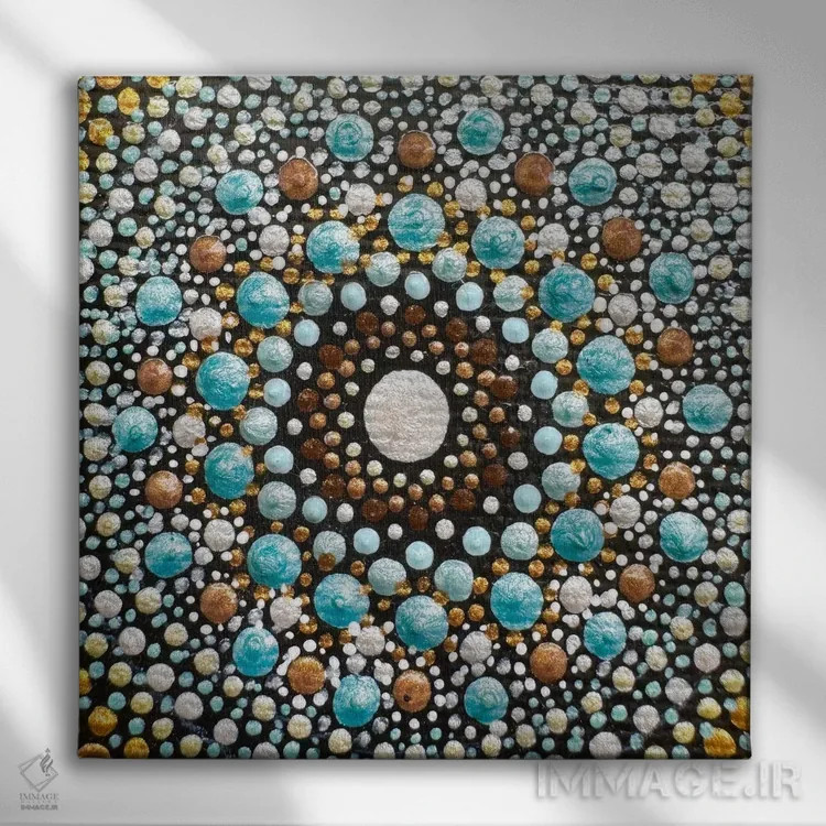 تابلو ماندالای کوچک اثر امی داینر - نمای روبهرو روی دیوار