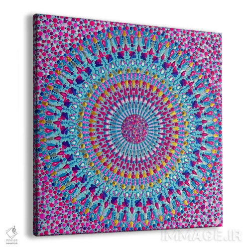 تابلو کالیدوسکوپ شادی اثر امی داینر - نمای پرسپکتیو محصول