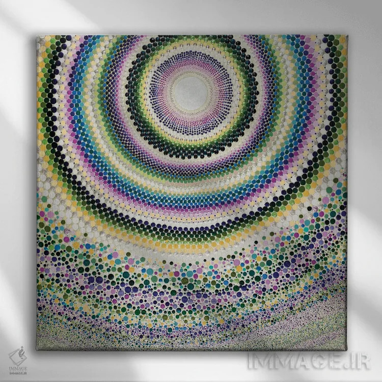 تابلو هورتانسیا (نوعی گل) اثر امی داینر - نمای روبهرو روی دیوار