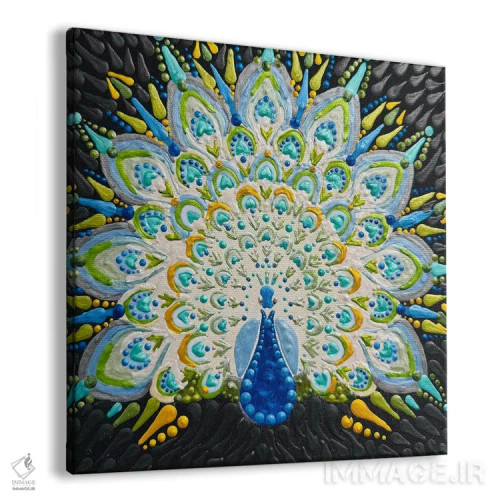 تابلو قدرت طاووس اثر امی داینر - نمای پرسپکتیو محصول