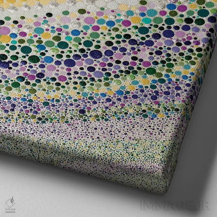 تابلو هورتانسیا (نوعی گل) اثر امی داینر - نمای نزدیک بافت بوم