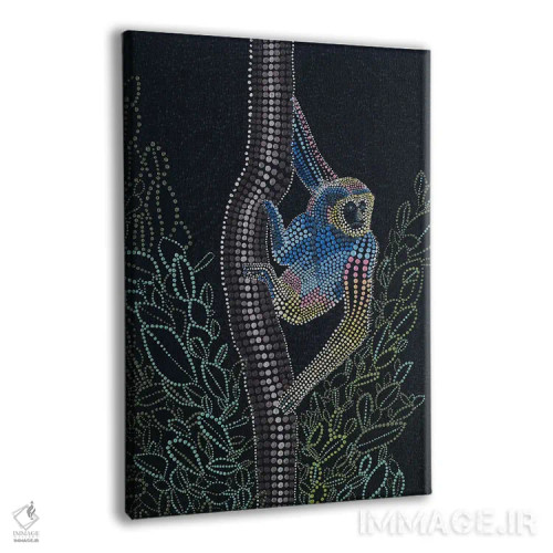 تابلو گیبون تایلندی (نوعی میمون) اثر امی داینر - نمای پرسپکتیو محصول