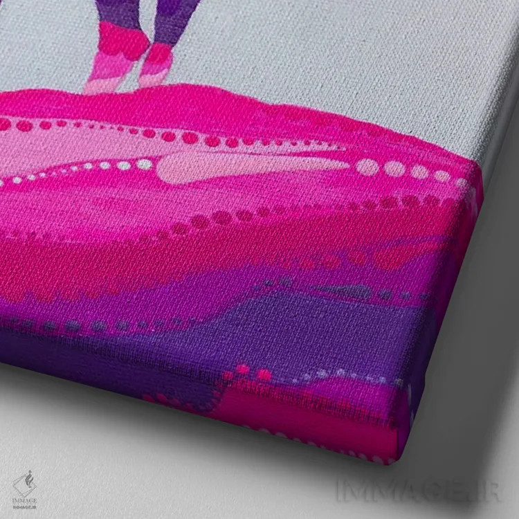 تابلو اوریکس باشکوه (نوعی غزال) اثر امی داینر - نمای نزدیک بافت بوم