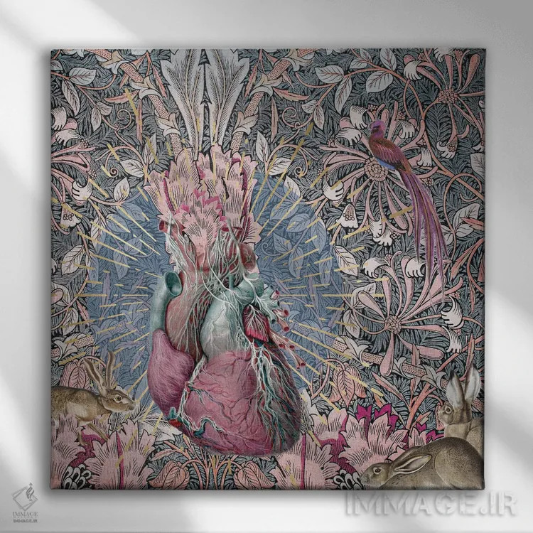 تابلو پرش خرگوشی اثر امی سالمونه - نمای روبهرو روی دیوار