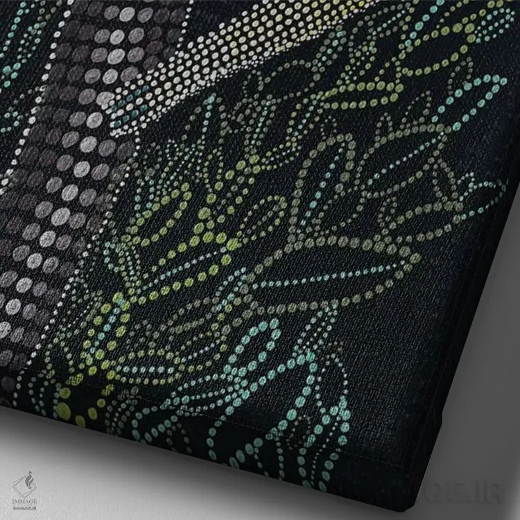 تابلو گیبون تایلندی (نوعی میمون) اثر امی داینر - نمای نزدیک بافت بوم