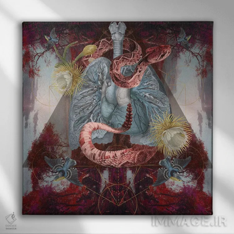 تابلو درخت کاکتوس اثر امی سالمونه - نمای روبهرو روی دیوار