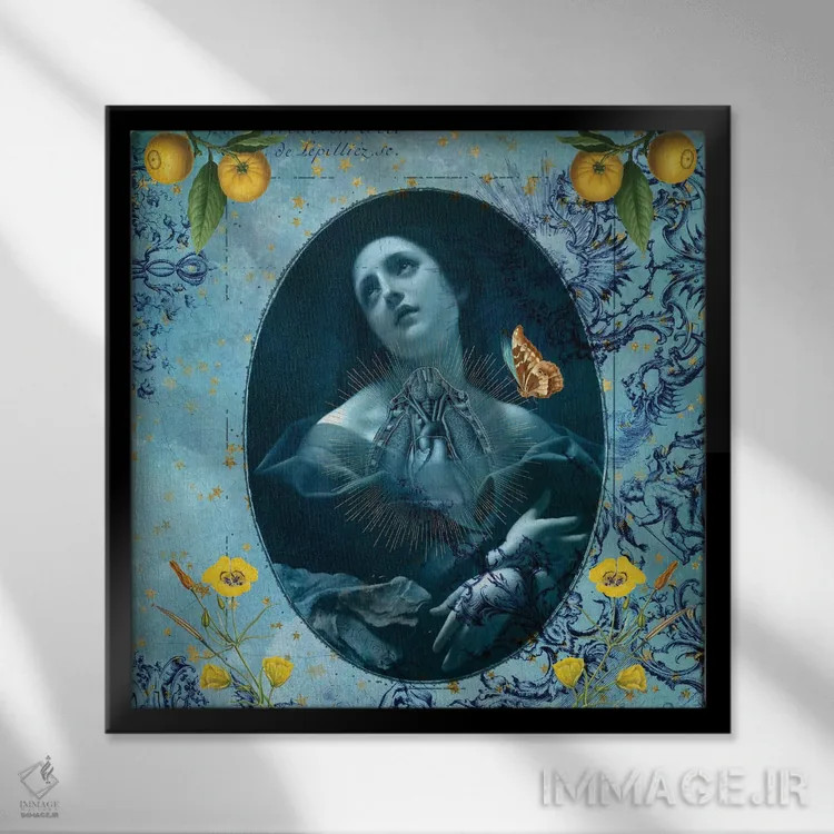 تابلو ۳۲ طعم اثر امی سالمونه - نمای قابدار مشکی