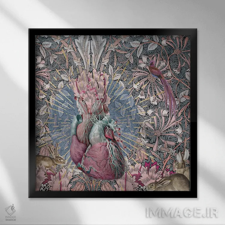 تابلو پرش خرگوشی اثر امی سالمونه - نمای قابدار مشکی