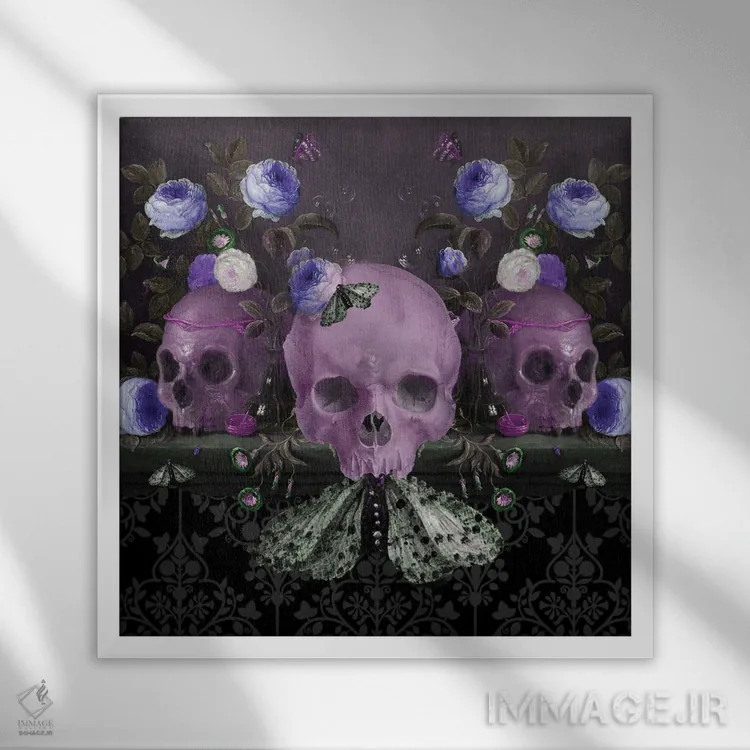 تابلو دخمهها اثر امی سالمونه - نمای قابدار سفید