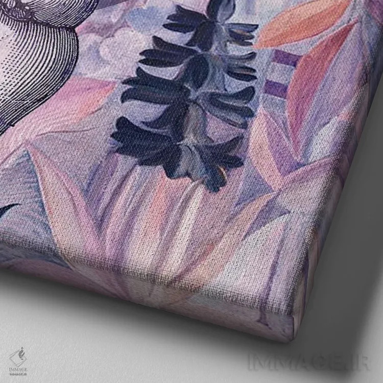 تابلو امید، چیزی با پر است (الهام از شعر) اثر امی سالمونه - نمای نزدیک بافت بوم