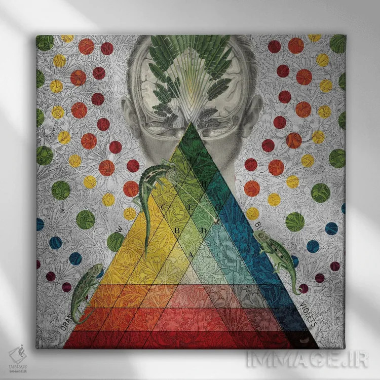 تابلو جعبه رنگها اثر امی سالمونه - نمای روبهرو روی دیوار