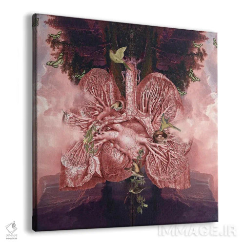 تابلو پرش مهآلود کوهستان (اشاره به آهنگ) اثر امی سالمونه - نمای پرسپکتیو محصول