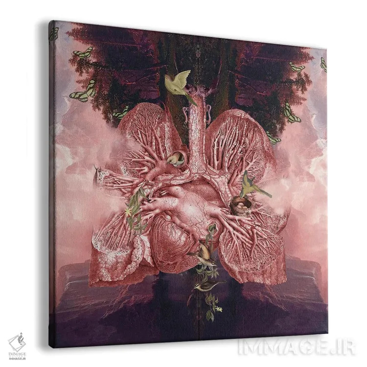 تابلو پرش مهآلود کوهستان (اشاره به آهنگ) اثر امی سالمونه - نمای پرسپکتیو محصول