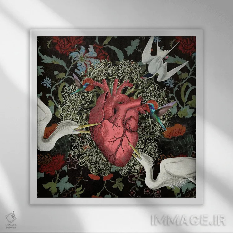 تابلو حملهٔ اسنک (میل شدید به تنقلات) اثر امی سالمونه - نمای قابدار سفید