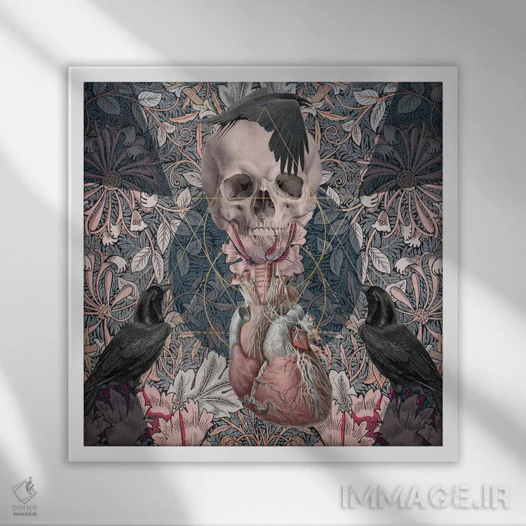 تابلو یک ناملایمتی (اصطلاحاً: دستهای کلاغ) اثر امی سالمونه - نمای قابدار سفید