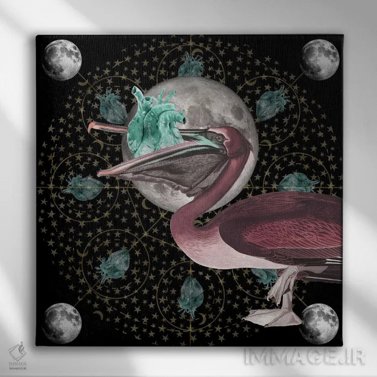 تابلو درخشش ماه اثر امی سالمونه - نمای روبهرو روی دیوار