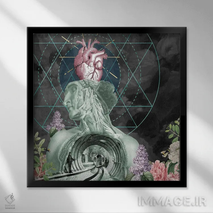 تابلو از دست دادن عشق اثر امی سالمونه - نمای قابدار مشکی