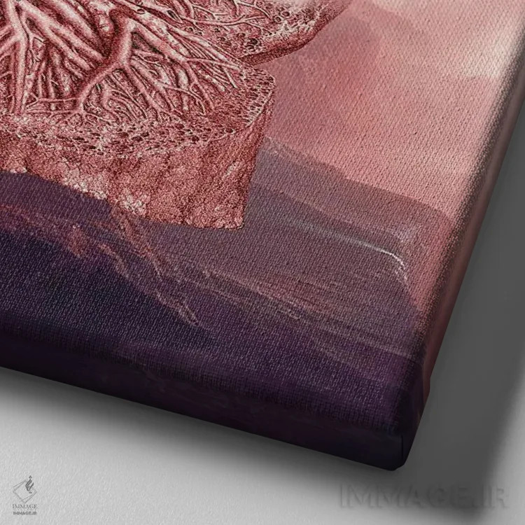 تابلو پرش مهآلود کوهستان (اشاره به آهنگ) اثر امی سالمونه - نمای نزدیک بافت بوم