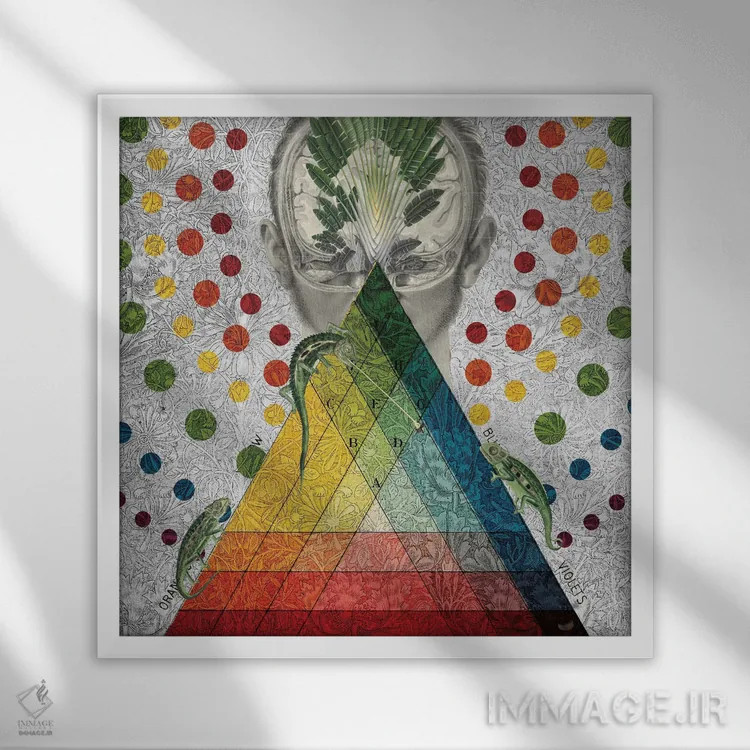 تابلو جعبه رنگها اثر امی سالمونه - نمای قابدار سفید