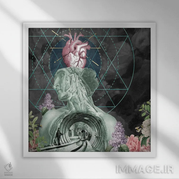 تابلو از دست دادن عشق اثر امی سالمونه - نمای قابدار سفید