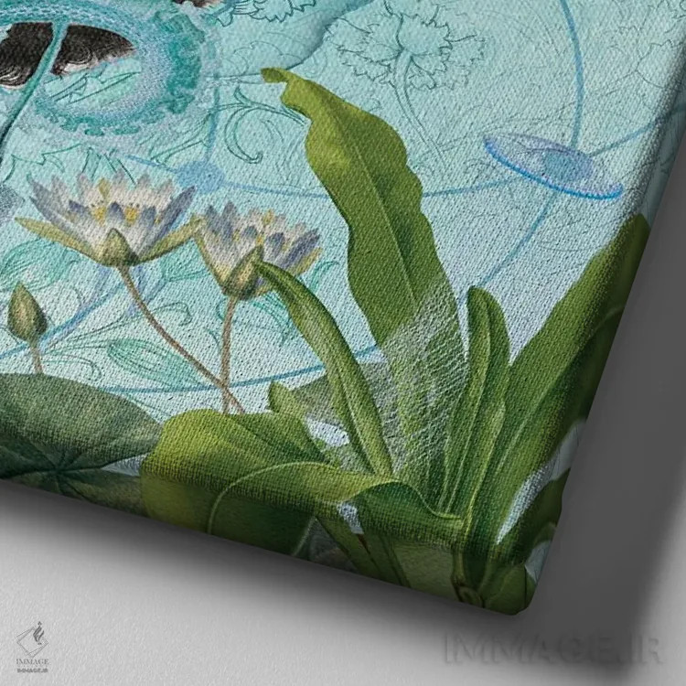 تابلو خوددوستی اثر امی سالمونه - نمای نزدیک بافت بوم