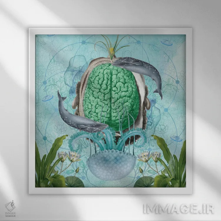 تابلو خوددوستی اثر امی سالمونه - نمای قابدار سفید