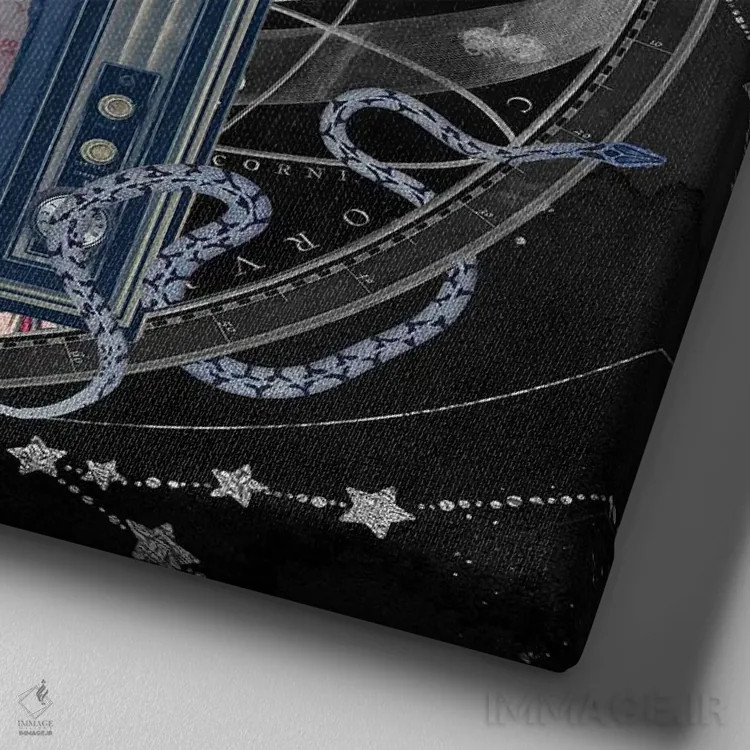 تابلو پیچیدگیهای فناورانه اثر امی سالمونه - نمای نزدیک بافت بوم